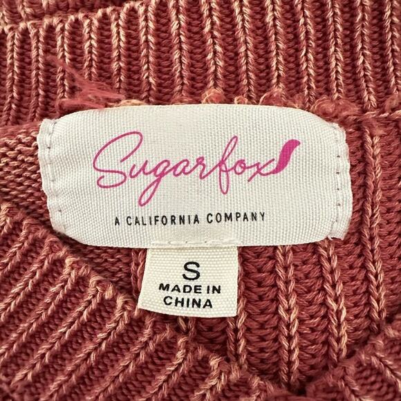 Sugarfox Designer Sweater Rust Womens Size Small - Picture 4 of 6